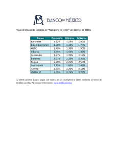 Banco Promedio Mínima Máxima Banamex 1.32% 1.25% 1.80