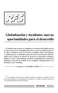 Globalización y localismo: nuevas oportunidades para el desarrollo