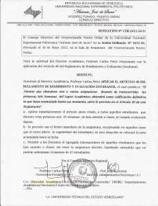 Modificación Artículo N° 48 - UNEXPO Vicerrectorado Puerto Ordaz