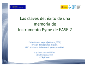 Las claves del éxito de una memoria de Instrumento Pyme Fase 2