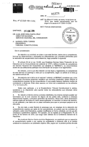 ORD. N° l ANT: Su Oﬁcio N° 9.430, de fecha 14 de Enero de