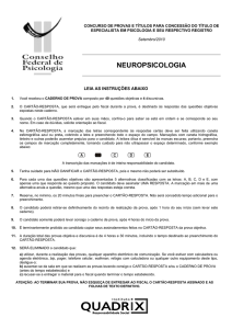 Prova de Neuropsicologia