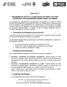 Anexo No. 2 PROGRAMA DE APOYO A LA MOVILIDAD DE DOBLE