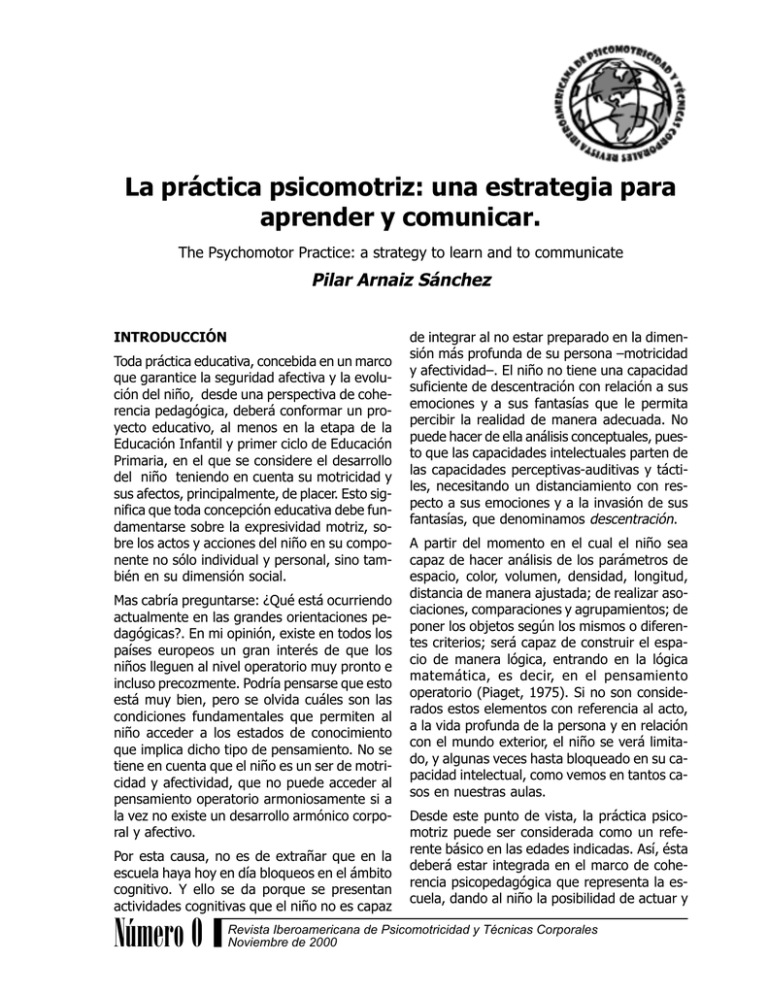 La Práctica Psicomotriz... - Pratique Psychomotrice Aucouturier