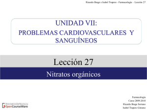 Lección 27. Nitratos orgánicos - OCW-UV