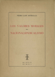 pdf Los valores morales del nacionalsindicalismo / Pedro Laín