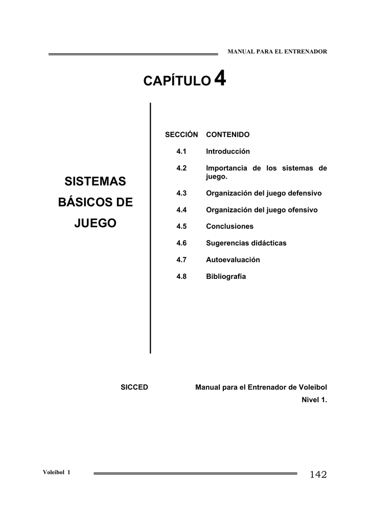 sistema de juego del voleibol 4-2