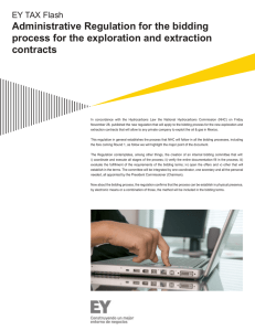 EY TAX Flash - Administrative Regulation for the bidding process for