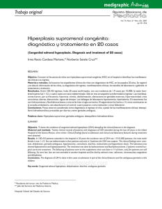 Hiperplasia suprarrenal congénita: diagnóstico y