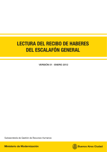 LECTURA DEL RECIBO DE HABERES DEL ESCALAFÓN GENERAL