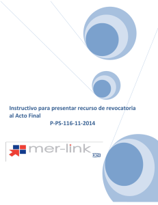 P-PS-116-11-2014 PRESENTAR RECURSO DE REVOCATORIA