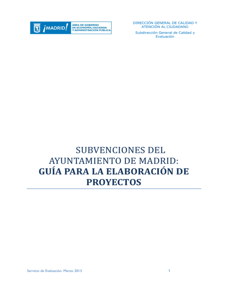 Guía Para La Elaboración De Proyectos PDF, 984 Kbytes