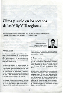 Clima y suelo en los secanos de las Vlly VIII regiones