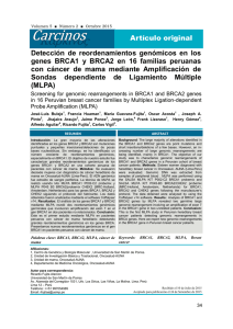Detección de reordenamientos genómicos en los genes BRCA1 y