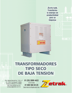 transformadores tipo seco de baja tension