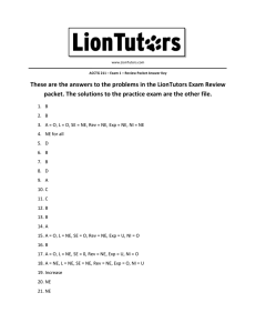 These are the answers to the problems in the LionTutors Exam