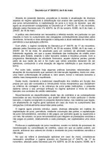 Decreto-Lei nº 58/2013, de 8 de maio Através do presente diploma