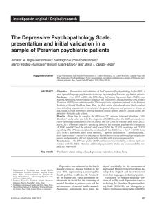The Depressive Psychopathology Scale: presentation and