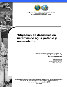 Mitigación de desastres en sistemas de agua potable y