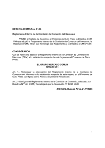 MERCOSUR/GMC/Res. 61/96 Reglamento Interno de la Comisión