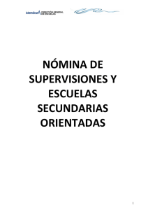 SUPERVISIONES Y ESC SECUNDARIAS ORIENTADAS Y