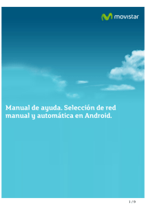 Selección de red manual y automática en Android.