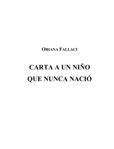 Carta a un Ni&ntilde;o que Nunca Naci&oacute;