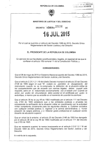 decreto 1526 del 16 de julio de 2015