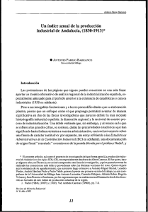 Un indice anual de la producci&oacute;n industrial de Andalucia
