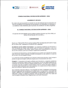 Acuerdo 2 CESU- Licenciaturas