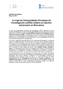 La Liga de Universidades Europeas de Investigación (LERU