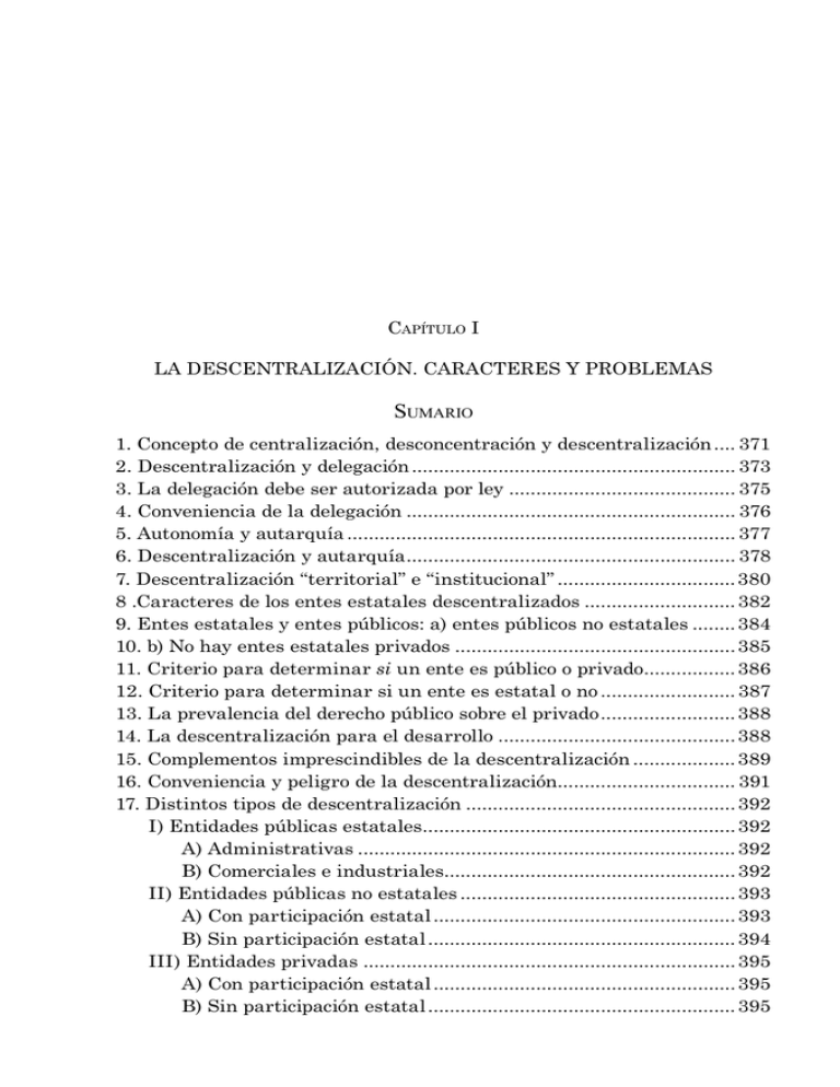 La Descentralizaci n Caracteres Y Problemas