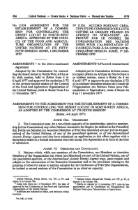No. 11354. AGREEMENT FOR THE ESTABLISHMENT OF A