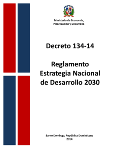 Decreto 134-14 Reglamento Estrategia Nacional de Desarrollo 2030