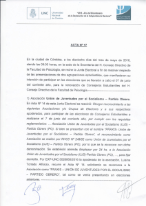 ACTA Nº 17 Reconocimiento agrupaciones estudiantiles