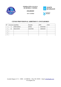 censo provisional arbitros y anotadores