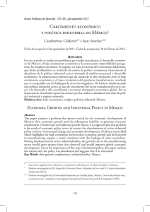 Crecimiento económico y política industrial en México1