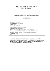 Sentencia pago pensión hijos caso prisión progenitor