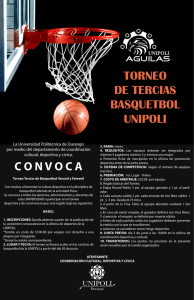 convocatoria tercias basquetbol - Universidad Politécnica de Durango