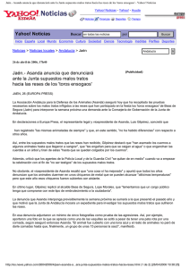 Jaén.- Asanda anuncia que denunciará ante la Junta supuestos