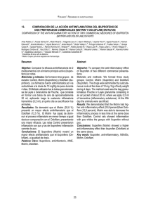 COMPARACIÓN DE LA ACCIÓN ANTIINFLAMATORIA DEL