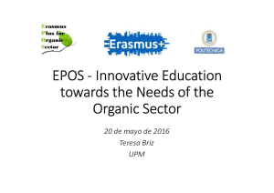 EPOS - Innovative Education towards the Needs of the Organic Sector