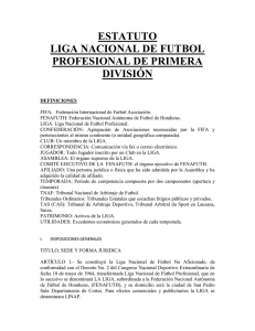 Reglamentacion Organica de la Liga Profesional de Primera Division