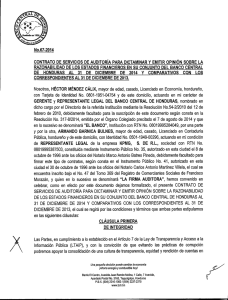 CONTRATO DE SERVICIOS DE AUDITORÍA PARA DICTAMINAR Y