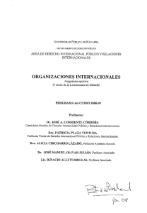 organizaciones internacionales - Universidad Pública de Navarra