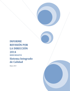 Acceda aquí al informe revisión por la dirección 2014