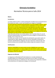 Gimnasia Acrobática Normativa Técnica para el año 2014