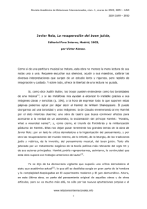 Reseña Javier Roiz, La recuperación del buen juicio, Editorial Foro