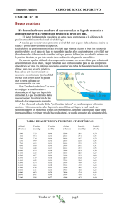 UNIDAD Nº 10 Buceo en altura