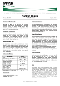 tapper tr 286 - Tapper Adhesivos